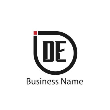 İlk harf De Logo tasarım şablonu