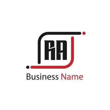 İlk harf Ra Logo tasarım şablonu