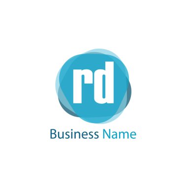 İlk mektup Rd Logo tasarım şablonu