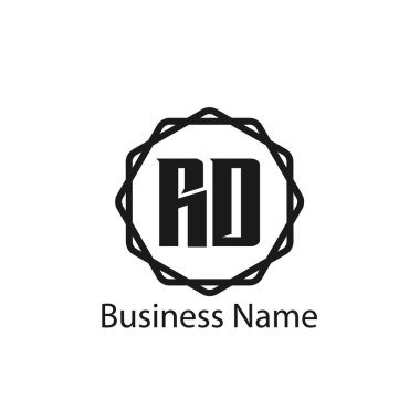 İlk mektup Rd Logo tasarım şablonu