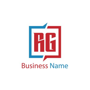 İlk harf Rg Logo tasarım şablonu