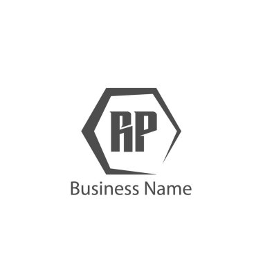 İlk harf Rp Logo tasarım şablonu