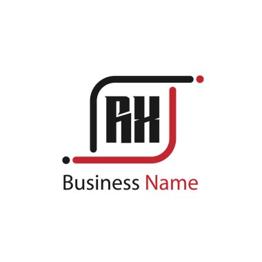 İlk harf Rx Logo tasarım şablonu