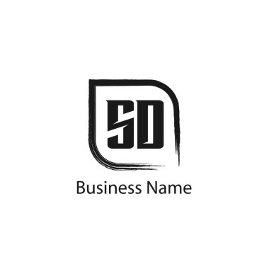 İlk Harf SD Logo Şablonu Tasarımı