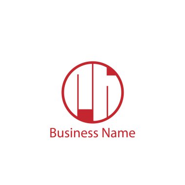 İlk harf Rh Logo tasarım şablonu