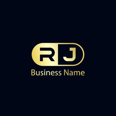 İlk harf Rj Logo tasarım şablonu