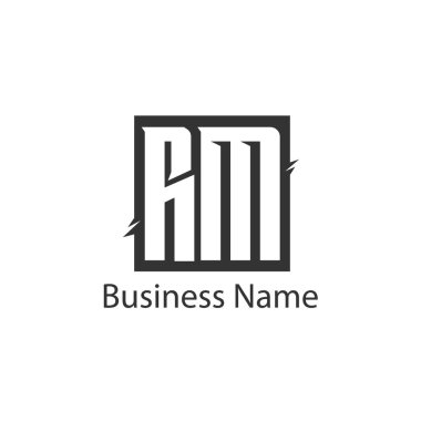 İlk harf Rm Logo tasarım şablonu
