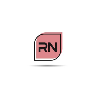 Initial Letter RN Logo Template Design clipart