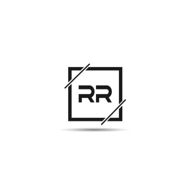 İlk harfleri Rr Logo tasarım şablonu