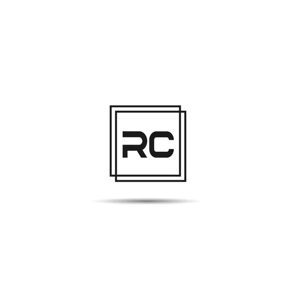 頭文字のRcロゴテンプレートデザイン — ストックベクタ