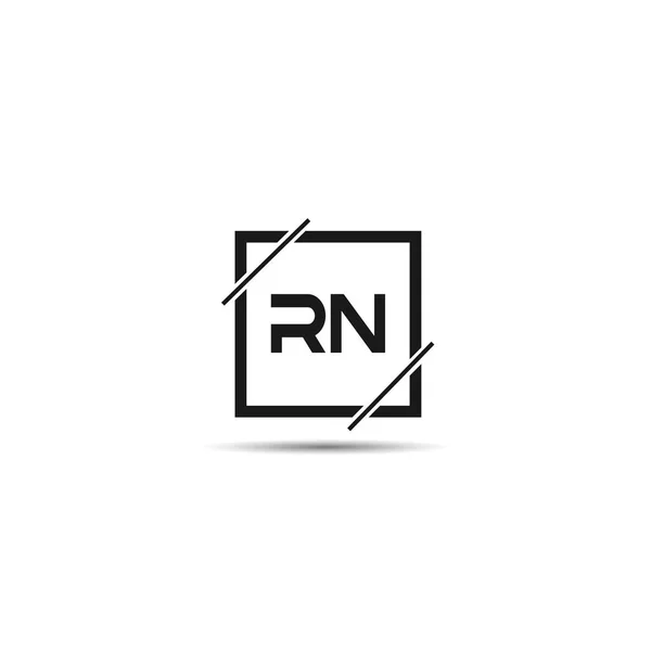 Begynnelsebokstav Rns Logo Malldesign — Stock vektor