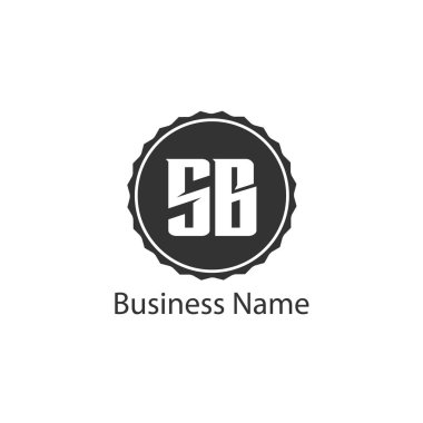 İlk mektup Sb Logo tasarım şablonu