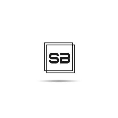 İlk mektup Sb Logo tasarım şablonu