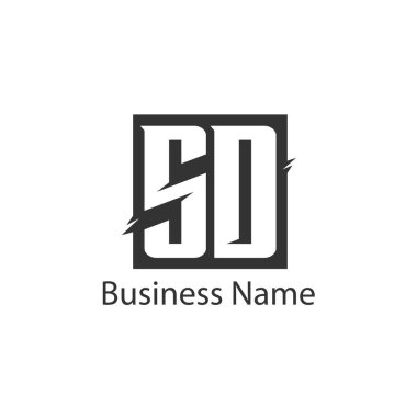 İlk Harf SD Logo Şablonu Tasarımı