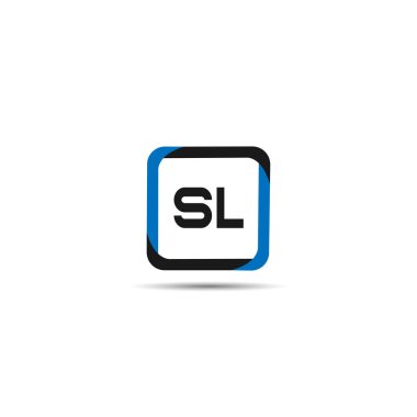 İlk harf Sl Logo tasarım şablonu