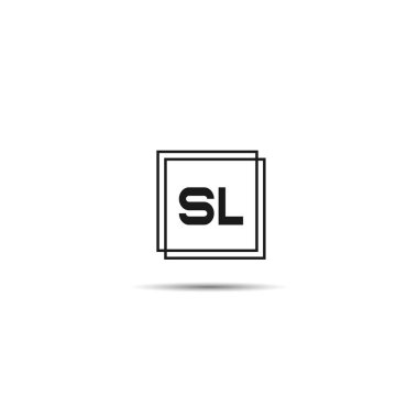 İlk harf Sl Logo tasarım şablonu