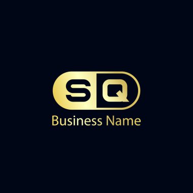İlk harf Sq Logo tasarım şablonu