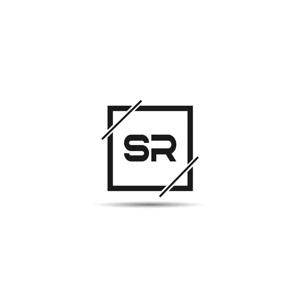 頭文字のSrロゴテンプレートデザイン — ストックベクタ