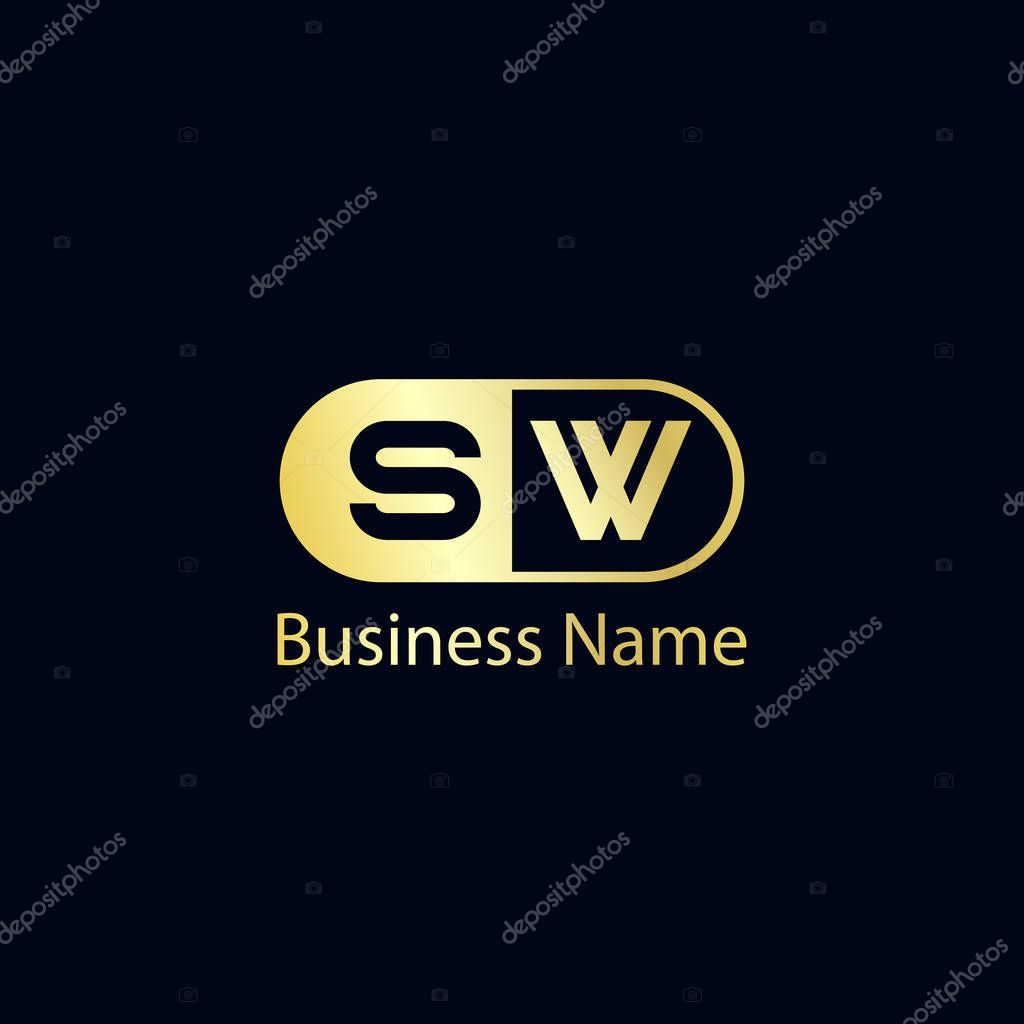 Initial Letter SW Logo Template Design