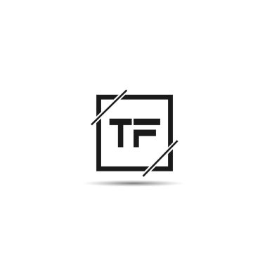 İlk harf Tf Logo tasarım şablonu