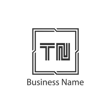 Initial Letter TN Logo Template Design clipart