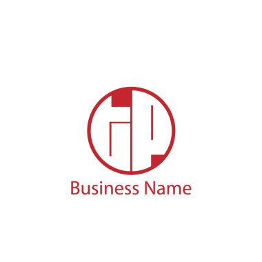 İlk harf Tp Logo tasarım şablonu