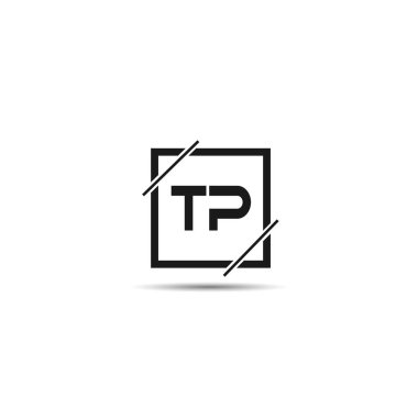 İlk harf Tp Logo tasarım şablonu