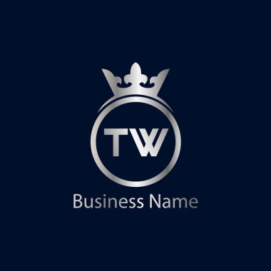 İlk harf Tw Logo tasarım şablonu