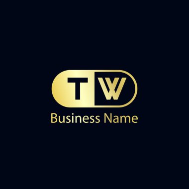 İlk harf Tw Logo tasarım şablonu