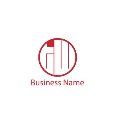 İlk harf Tw Logo tasarım şablonu