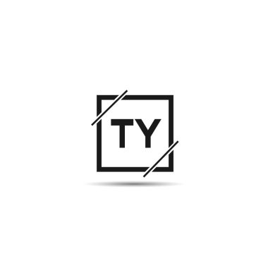 İlk harf Ty Logo tasarım şablonu