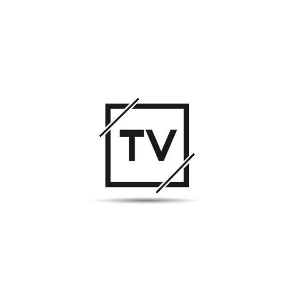 Początkowy Wzór Logo Telewizji Listowej — Wektor stockowy