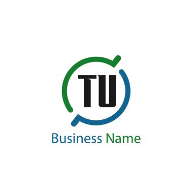 İlk harf Tu Logo tasarım şablonu
