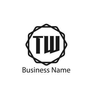 İlk harf Tw Logo tasarım şablonu
