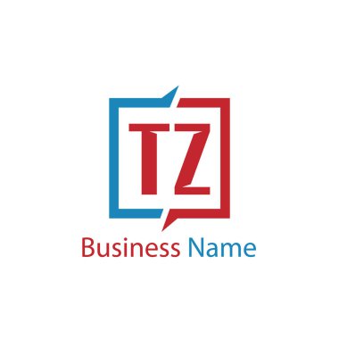 İlk harf Tz Logo tasarım şablonu