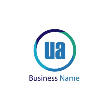 İlk harf Ua Logo tasarım şablonu