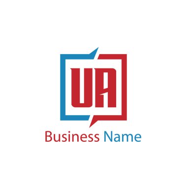 İlk harf Ua Logo tasarım şablonu