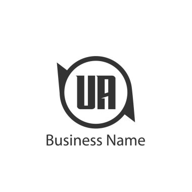 İlk harf Ua Logo tasarım şablonu