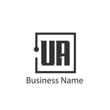 İlk harf Ua Logo tasarım şablonu