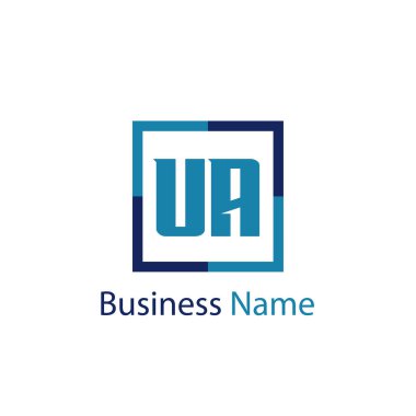 İlk harf Ua Logo tasarım şablonu