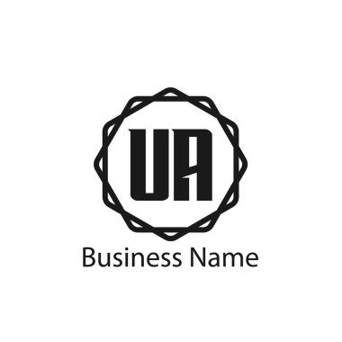 İlk harf Ua Logo tasarım şablonu