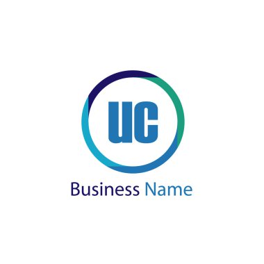 İlk harf Uc Logo tasarım şablonu