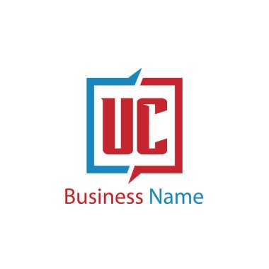 İlk harf Uc Logo tasarım şablonu