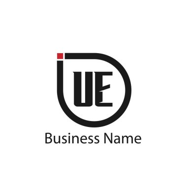 İlk Harf UE Logo Şablonu Tasarımı