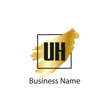 İlk mektup Ah Tasarım Logo şablonu