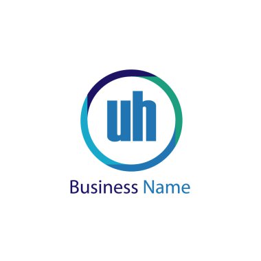 İlk mektup Ah Tasarım Logo şablonu