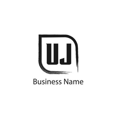 İlk harf Uj Logo tasarım şablonu