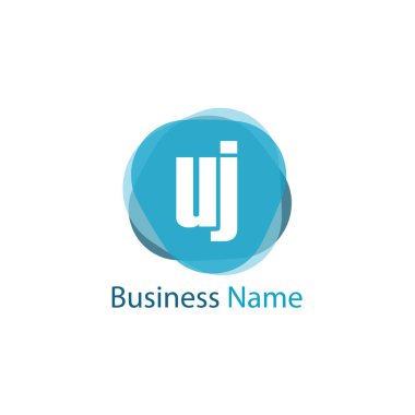İlk harf Uj Logo tasarım şablonu