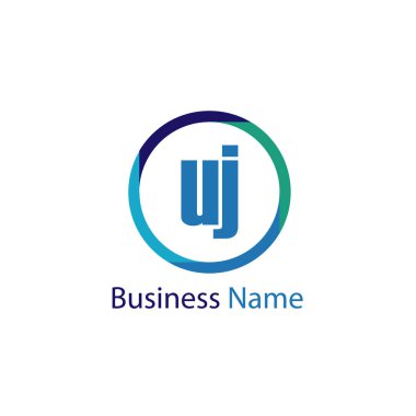 İlk harf Uj Logo tasarım şablonu