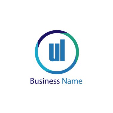 İlk harf Ul Logo tasarım şablonu